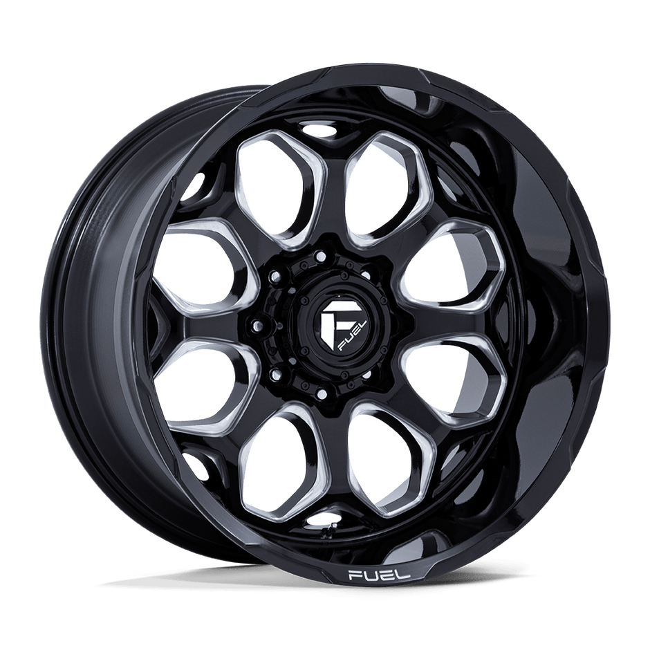 Fuel 1PC FC862 Scepter 22x12 5x127 G-BLK MILL - FC862BE22125044N