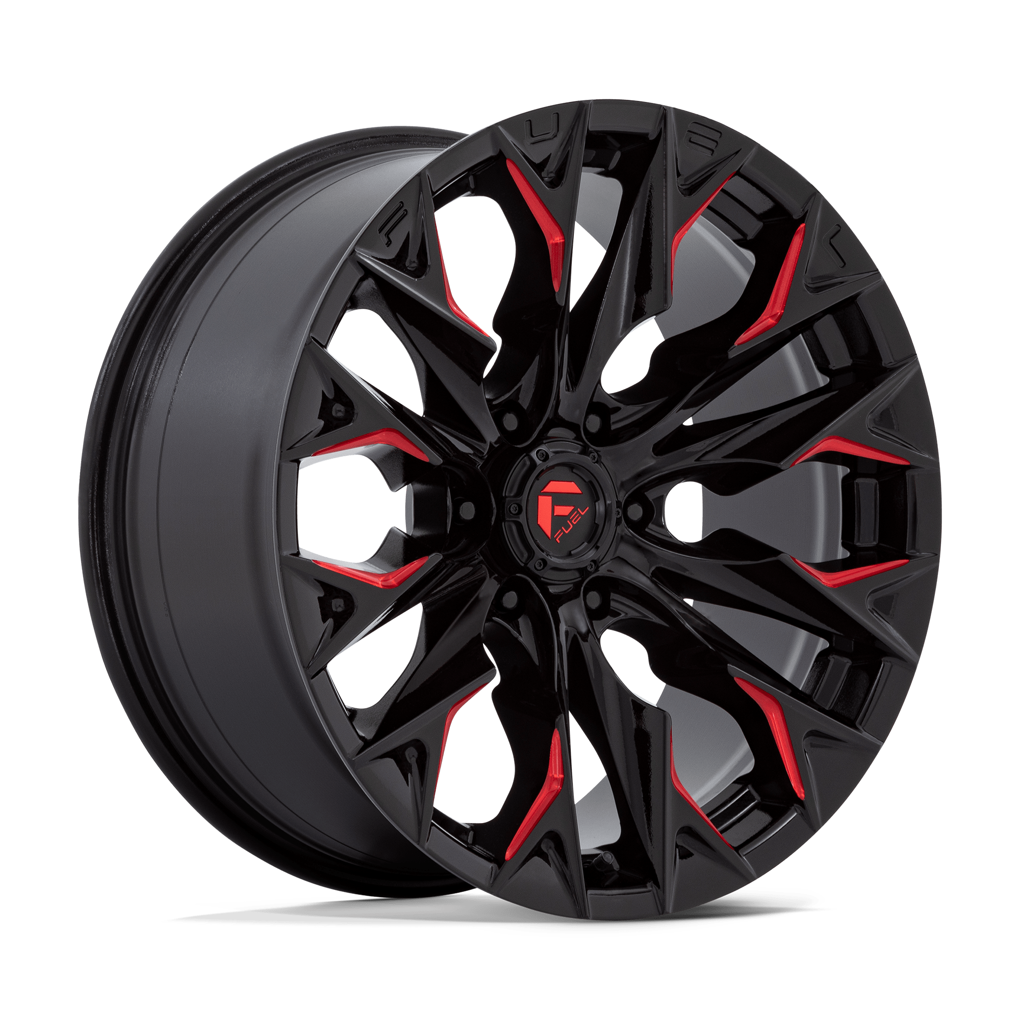 Fuel 1PC D823 Flame 20x9 6x139.7 G-BLK MILL C-RED - D82320908450