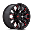 Fuel 1PC D823 Flame 20x9 6x135 G-BLK MILL C-RED - D82320908950
