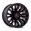 Fuel 1PC D823 Flame 20x9 8x170 G-BLK MILL C-RED - D82320901750