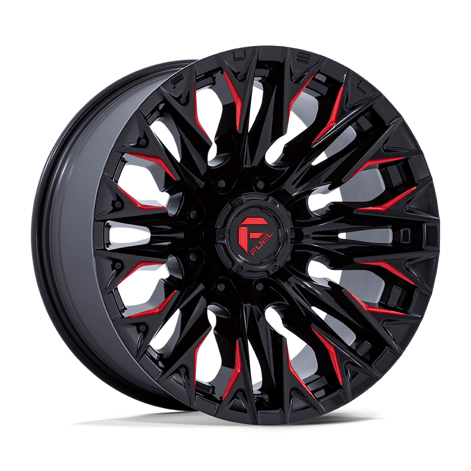 Fuel 1PC D823 Flame 20x9 8x165.1 G-BLK MILL C-RED - D82320908250