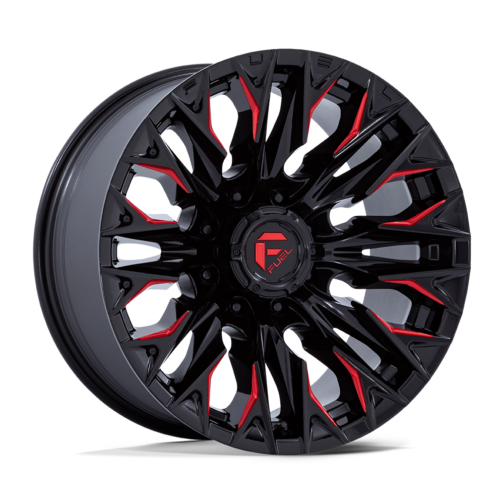 Fuel 1PC D823 Flame 20x9 8x180 G-BLK MILL C-RED - D82320901850