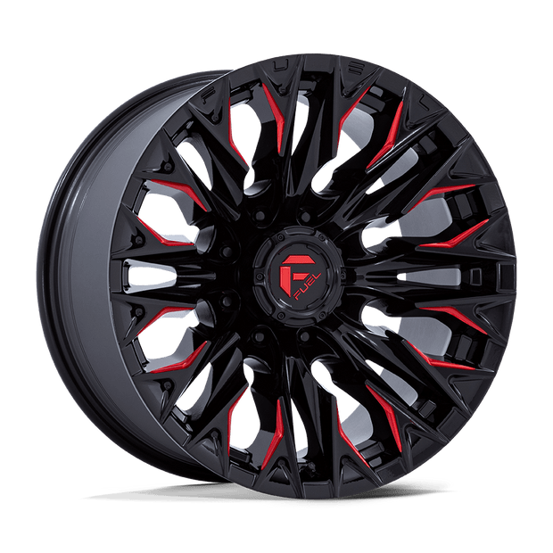 Fuel 1PC D823 Flame 20x9 8x180 G-BLK MILL C-RED - D82320901850