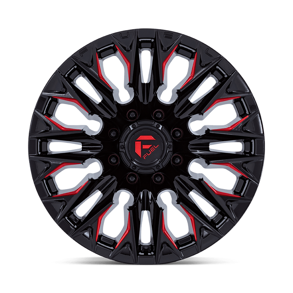 Fuel 1PC D823 Flame 20x9 8x170 G-BLK MILL C-RED - D82320901757