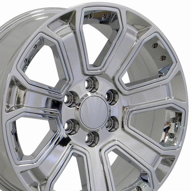 OE Wheels 20" Replica CV93 fits Chevrolet Silverado 20x8.5 Chrome - CV93-20085-6550-31C-ic