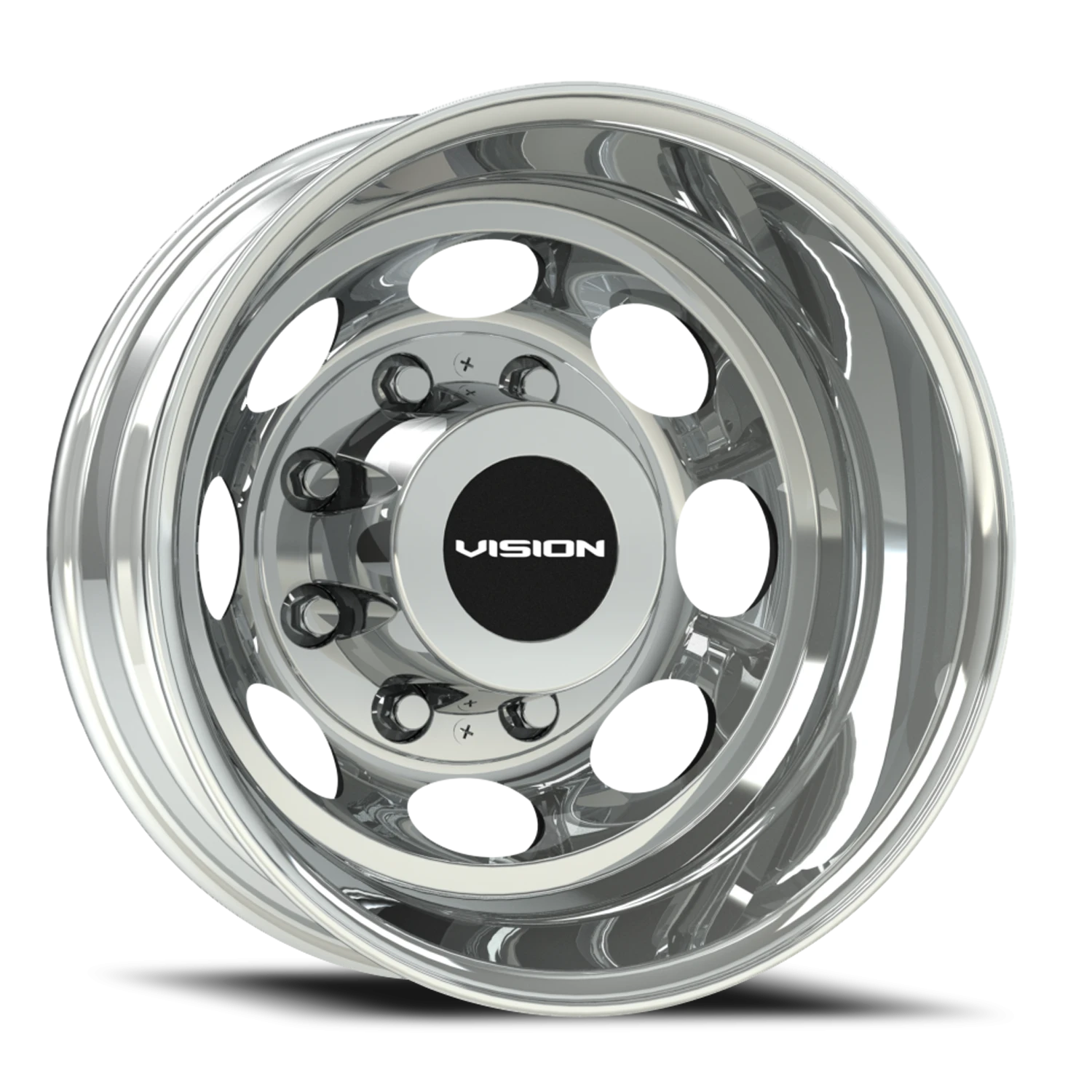 Vision Hauler 19.5x6.75 8x165.1 -143mm Chrome (Fits '88 to '98 Ford/No Rivets) : 181Z9681CR125NR