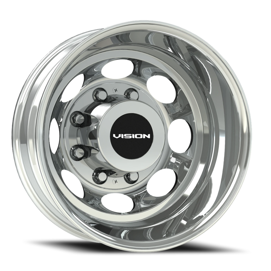 Vision Hauler 19.5x6.75 8x165.1 -143mm Chrome (Fits '88 to '98 Ford/No Rivets) : 181Z9681CR125NR