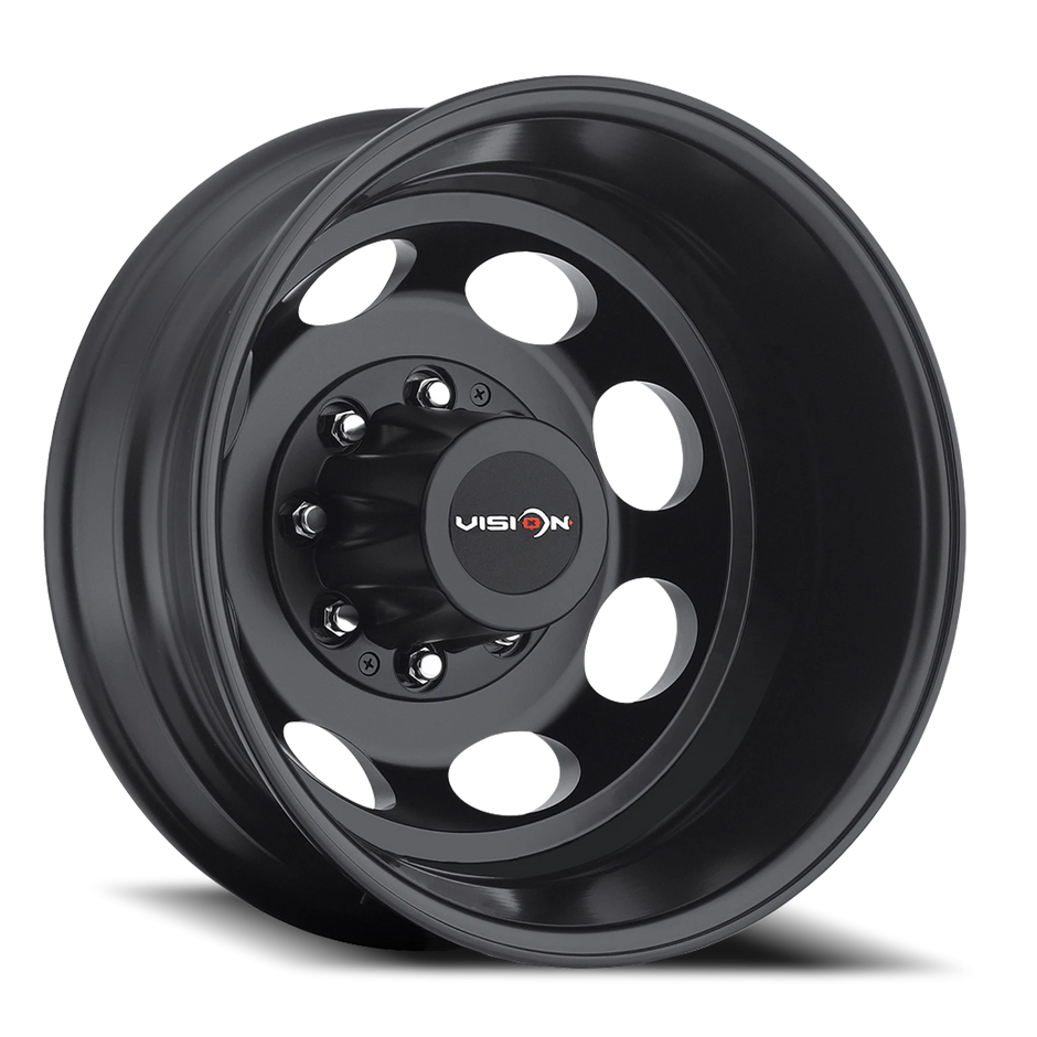 Vision Hauler 19.5x6.75 8x165.1 -143mm Matte Black (Fits All Dodge/In 2019 Dodge added 8-200pcd for Rear/No Rivets) : 181Z9681MBR121NR