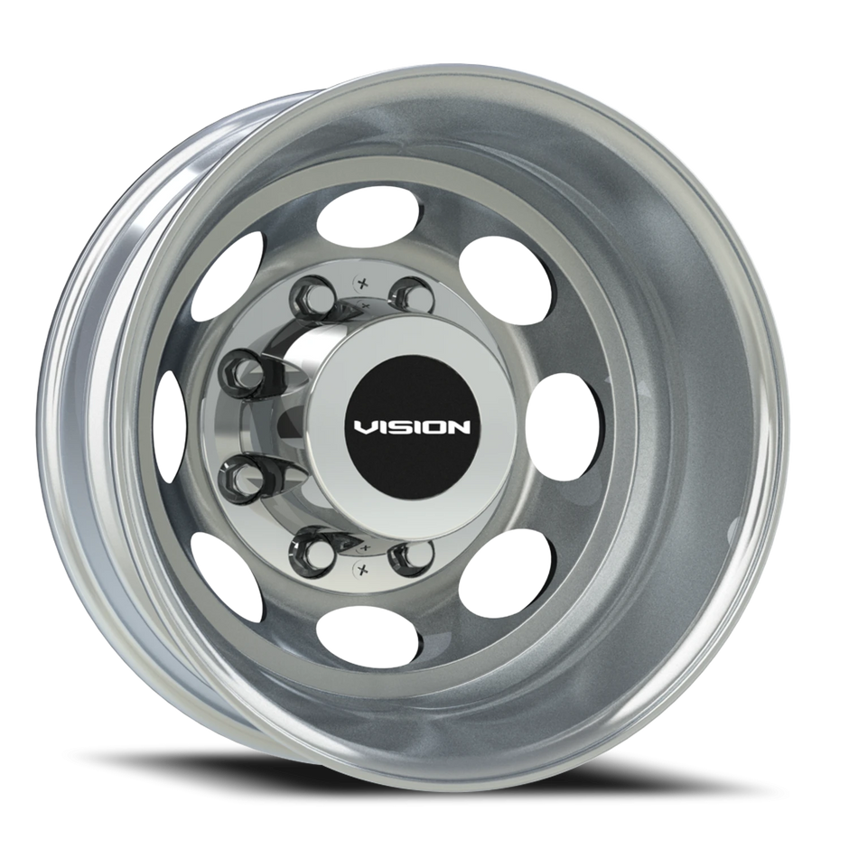 Vision Hauler 19.5x6.75 8x165.1 102mm Machined (No Rivets) : 181Z9681MF124NR