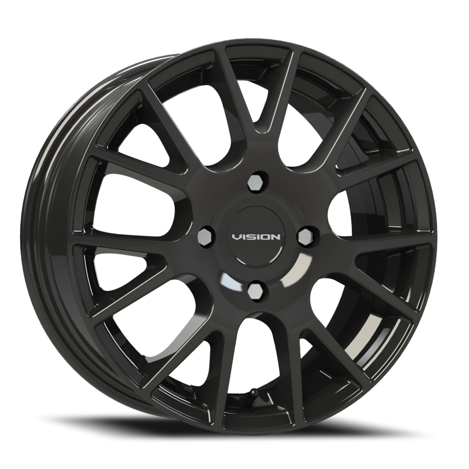 Vision Hellion 15x6.5 4x114.3 38mm Gloss Black : 18-5648GB38