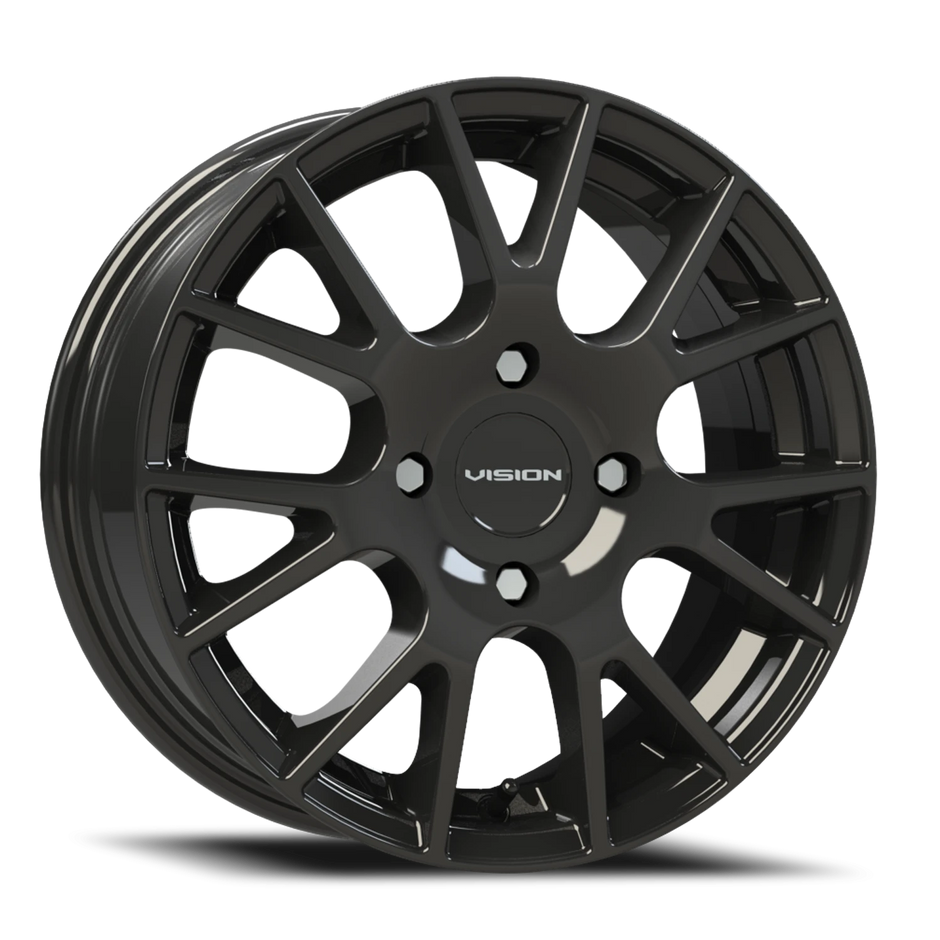 Vision Hellion 15x6.5 4x114.3 38mm Gloss Black : 18-5648GB38