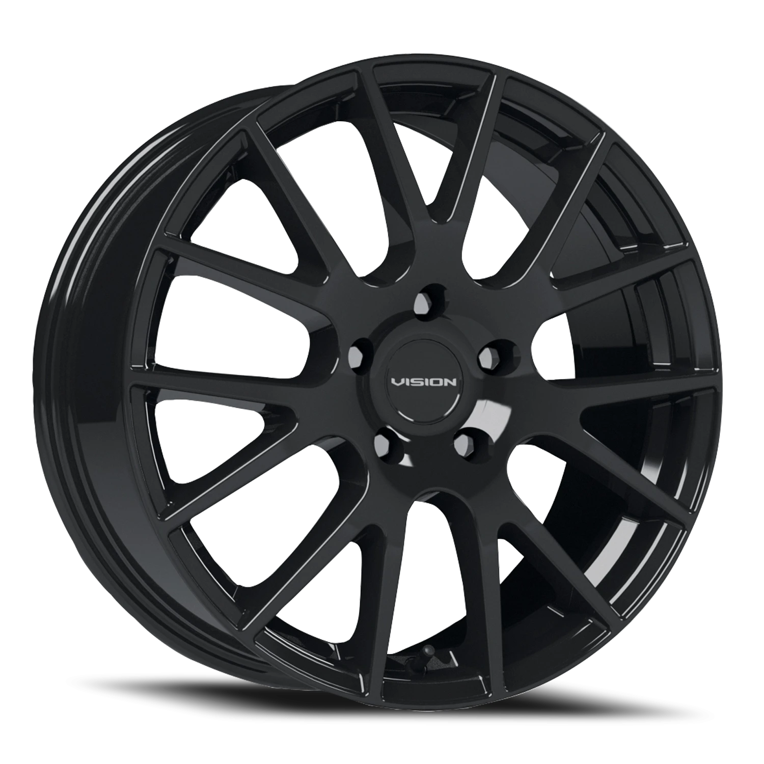 Vision Hellion 16x7 5x114.3 38mm Gloss Black : 18A6765GB38