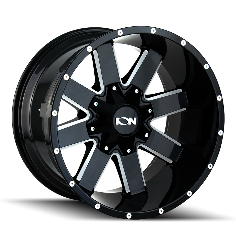 ION 141 141 GLOSS BLACK/MILLED SPOKES 20X9 8-170 18MM 125.2MM
