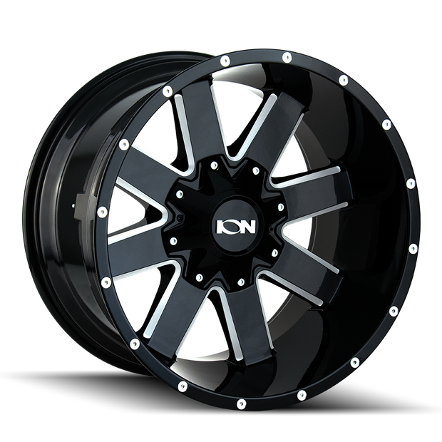 Ion 141 Gloss Black Milled 20x10 8-180 -19mm 124.1mm - 141-2178M