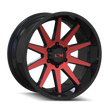 Ion 143 Gloss Black Red Machined 20x9 8-170 18mm 125.2mm - 143-2970BTR18