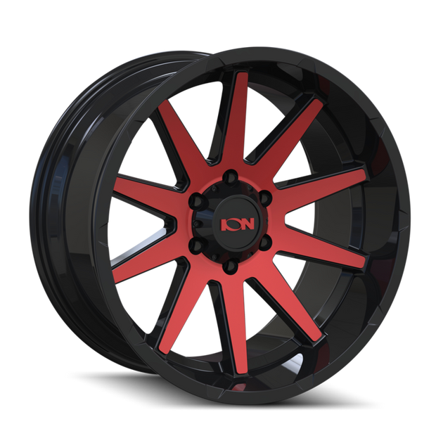 ION TYPE 143 GLOSS BLACK/RED MACHINED 20X9 8-170 18MM 125.2MM - 143-2970BTR18