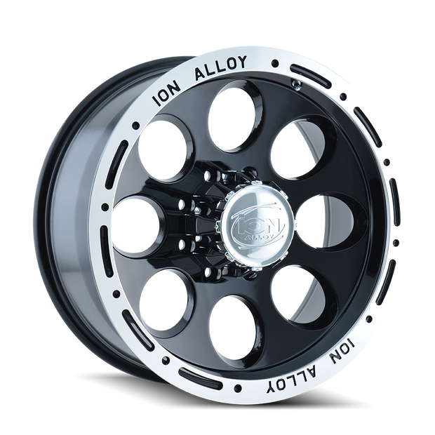 ION TYPE 174 BLACK/MACHINED LIP 15X10 5-114.3 -38MM 83.82MM - 174-5165B