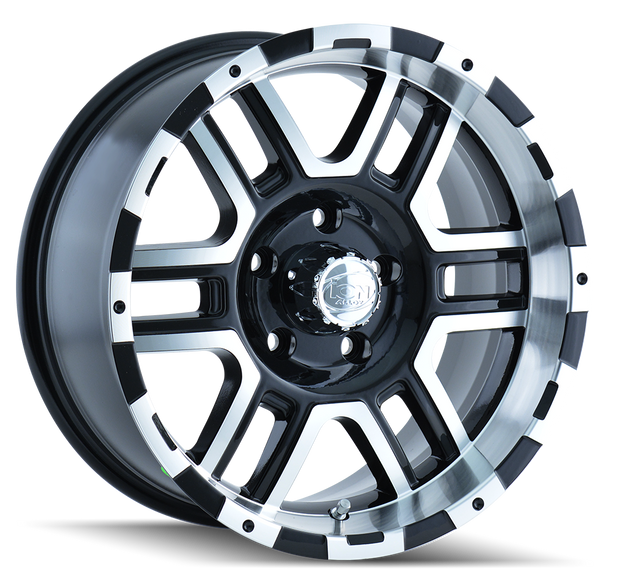 ION TYPE 179 BLACK/MACHINED FACE/MACHINED LIP 16X8 8-165.1 10MM 130.8MM - 179-6881B
