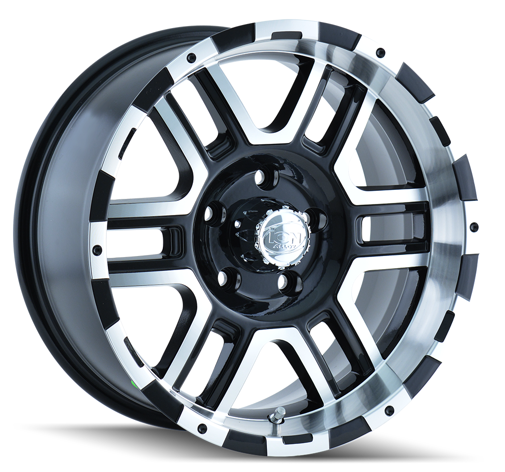 ION TYPE 179 BLACK/MACHINED FACE/MACHINED LIP 17X8 5-135 10MM 87MM