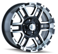 ION TYPE 179 BLACK/MACHINED FACE/MACHINED LIP 18X9 8-165.1 12MM 130.8MM