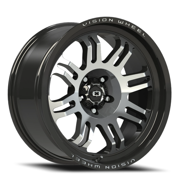 Vision Inferno 18x9.5 5x127 -18mm Gloss Black Machined Face : 409-89573GBMF-18