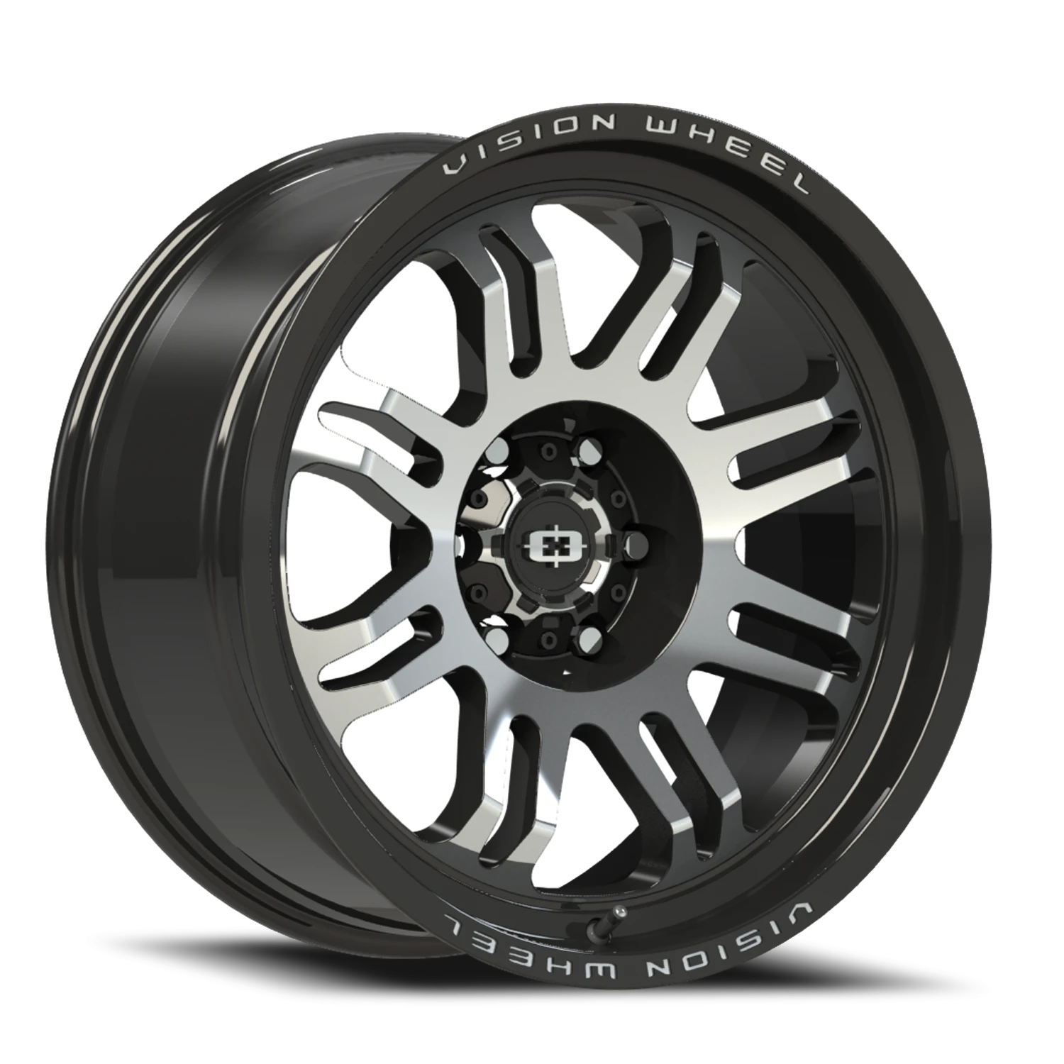 Vision Inferno 17x9 6x114.3 12mm Gloss Black Machined Face : 409-7986GBMF12