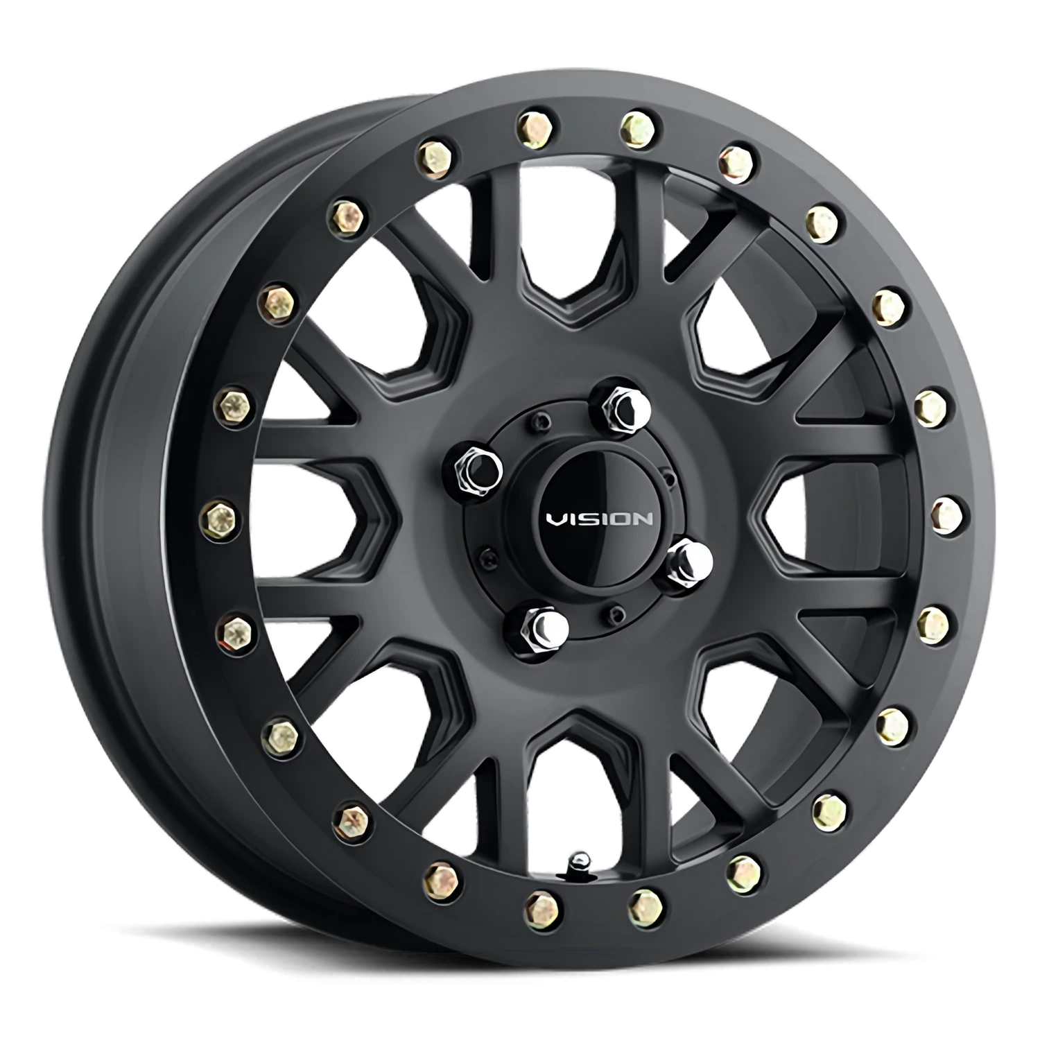 Vision Invader 15x6 4x136 38mm Satin Black (No Clear Coat) : GV8BLB156136SB48NCC