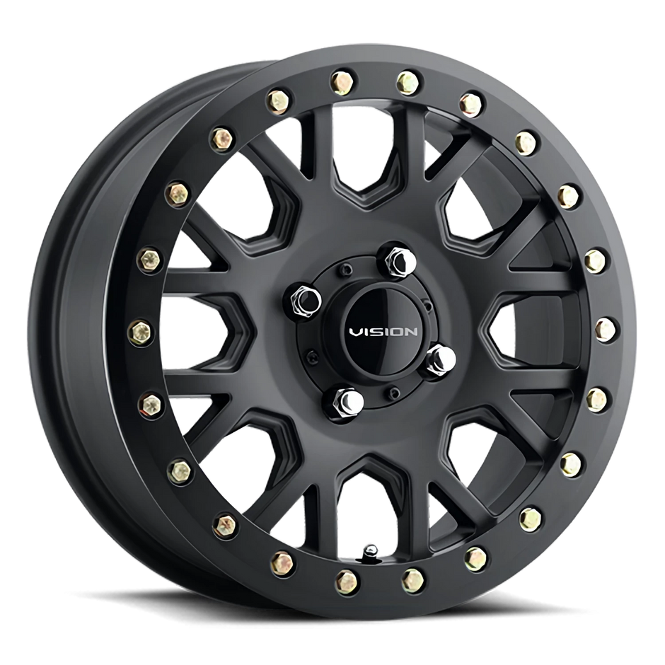 Vision Invader 15x6 4x136 38mm Satin Black (No Clear Coat) : GV8BLB156136SB48NCC