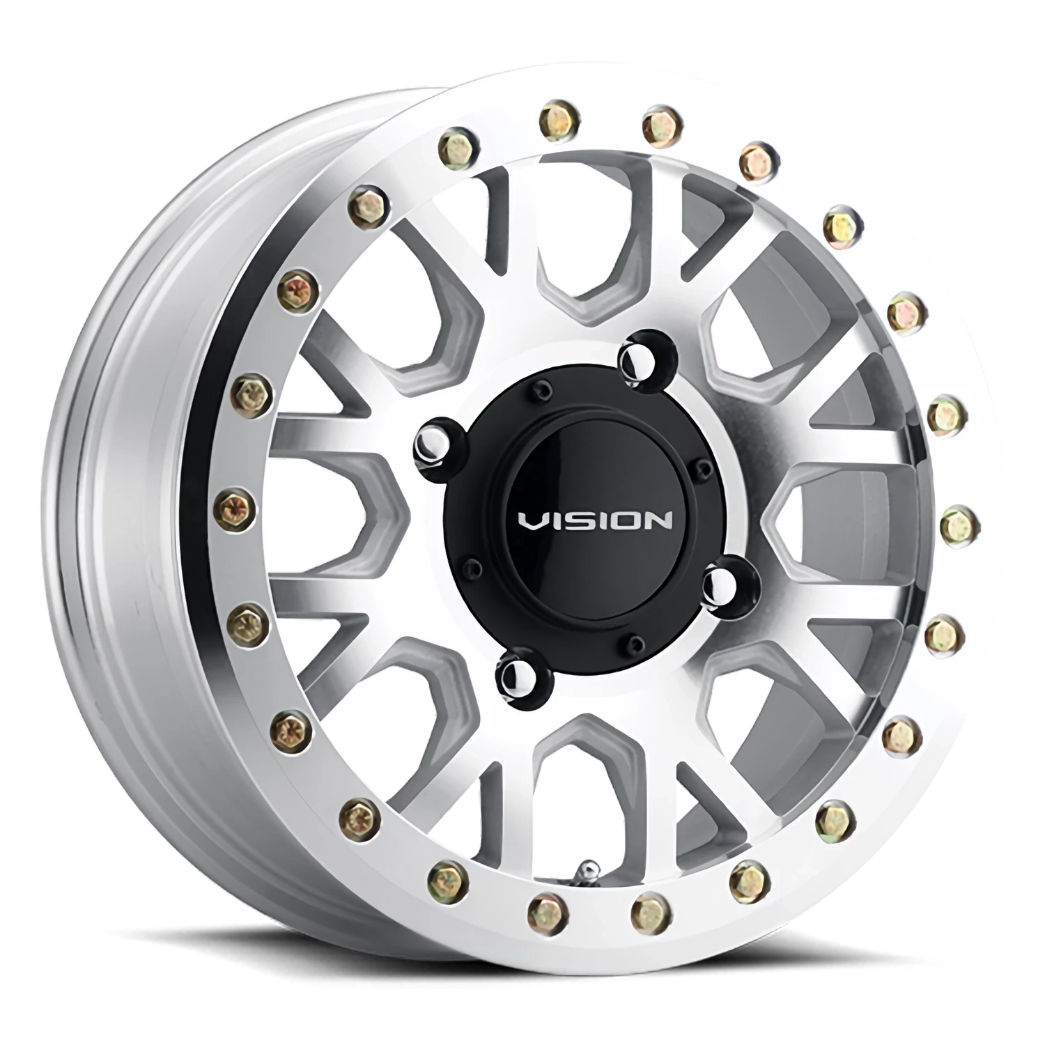 Vision Invader 15x6 4x110 38mm Machined (No Clear Coat) : GV8BLB156110ACM48NCC