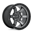 Fuel 1PC D698 Kicker 17x9 6x139.7 MT-GNMTL-BBR - D69817908445