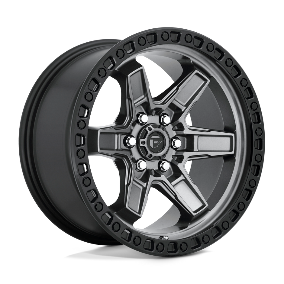 Fuel 1PC D698 Kicker 17x9 6x114.3 MT-GNMTL-BBR - D69817908755