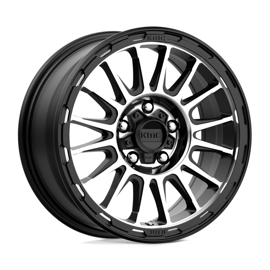KMC KM542 Impact 17x8 5x108 S-BLK MACH - KM54278045538