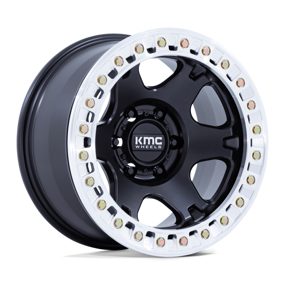 KMC KM238 Vi Beadlock 17x9 6x139.7 S-BLK-MACH - KM238MD17906012N