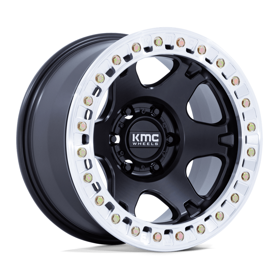 KMC KM238 Vi Beadlock 17x9 8x165.1 S-BLK-MACH - KM238MD17908038N