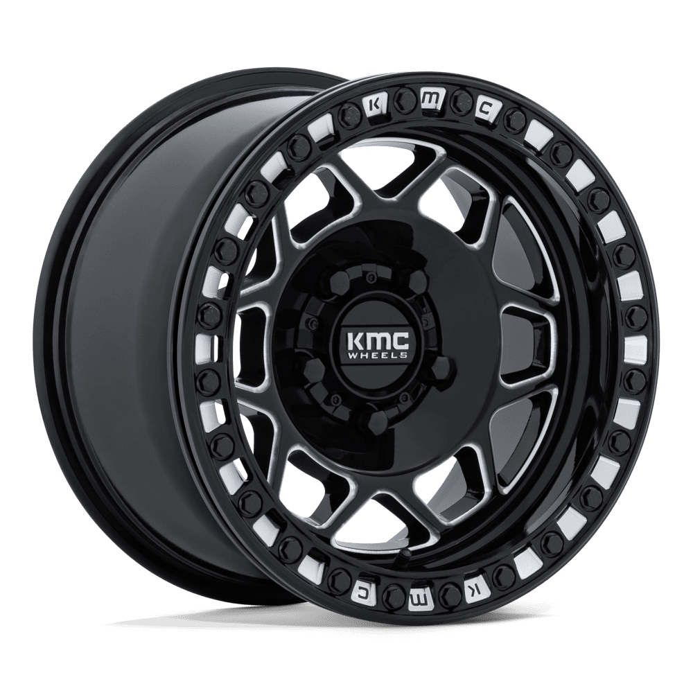 KMC Powersports KS241 Torx UTV Beadlock 15x8 5x114.3 G-BLK-MILL - KS241BE15801200