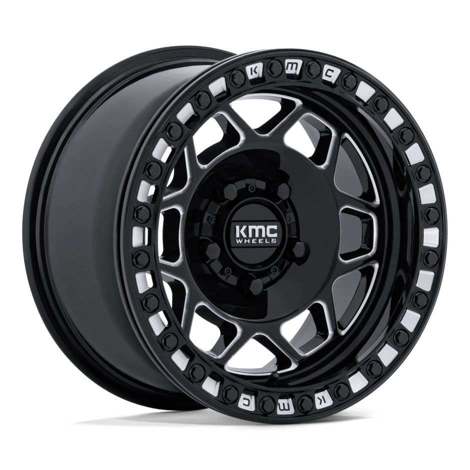 KMC Powersports KS241 Torx UTV Beadlock 15x8 5x114.3 G-BLK-MILL - KS241BE15801200