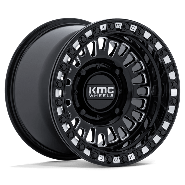 KMC Powersports KS242 Aztec UTV Beadlock 15x8 4x137 G-BLK-MILL - KS242BE15804800