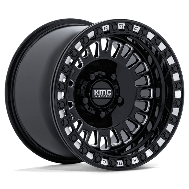 KMC Powersports KS242 Aztec UTV Beadlock 15x10 5x114.3 G-BLK-MILL - KS242BE15101200