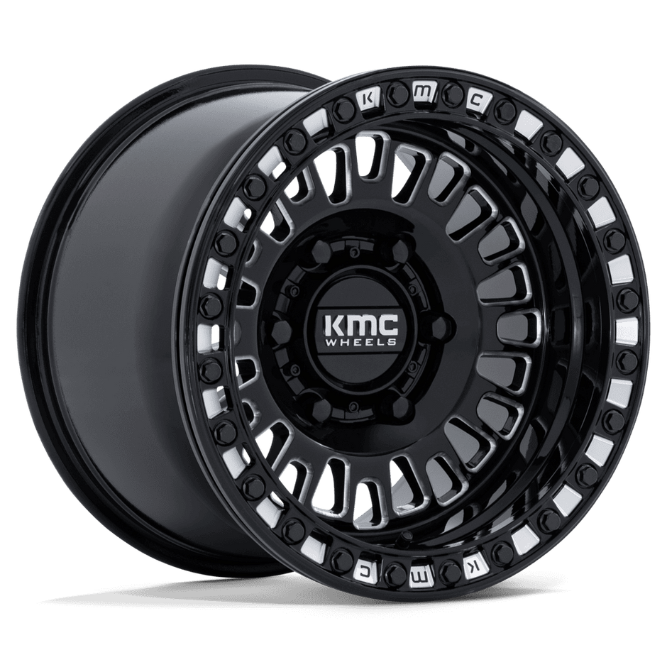 KMC Powersports KS242 Aztec UTV Beadlock 15x10 6x139.7 G-BLK-MILL - KS242BE15106U00
