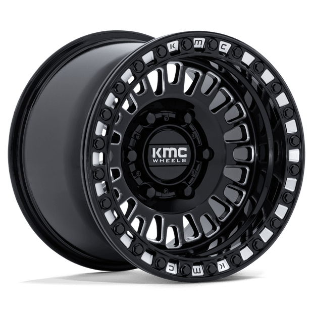 KMC Powersports KS242 Aztec UTV Beadlock 15x8 6x139.7 G-BLK-MILL - KS242BE15806U00