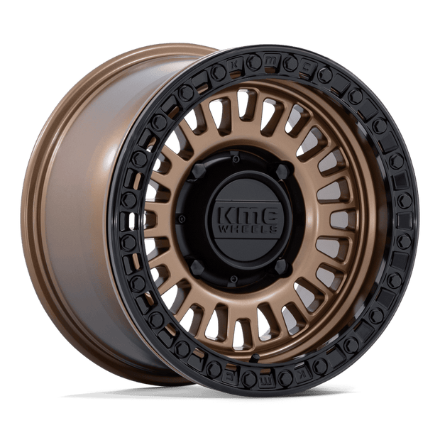 KMC Powersports KS242 Aztec UTV Beadlock 15x10 5x114.3 M-BRNZ BLK-RG - KS242ZB15101200