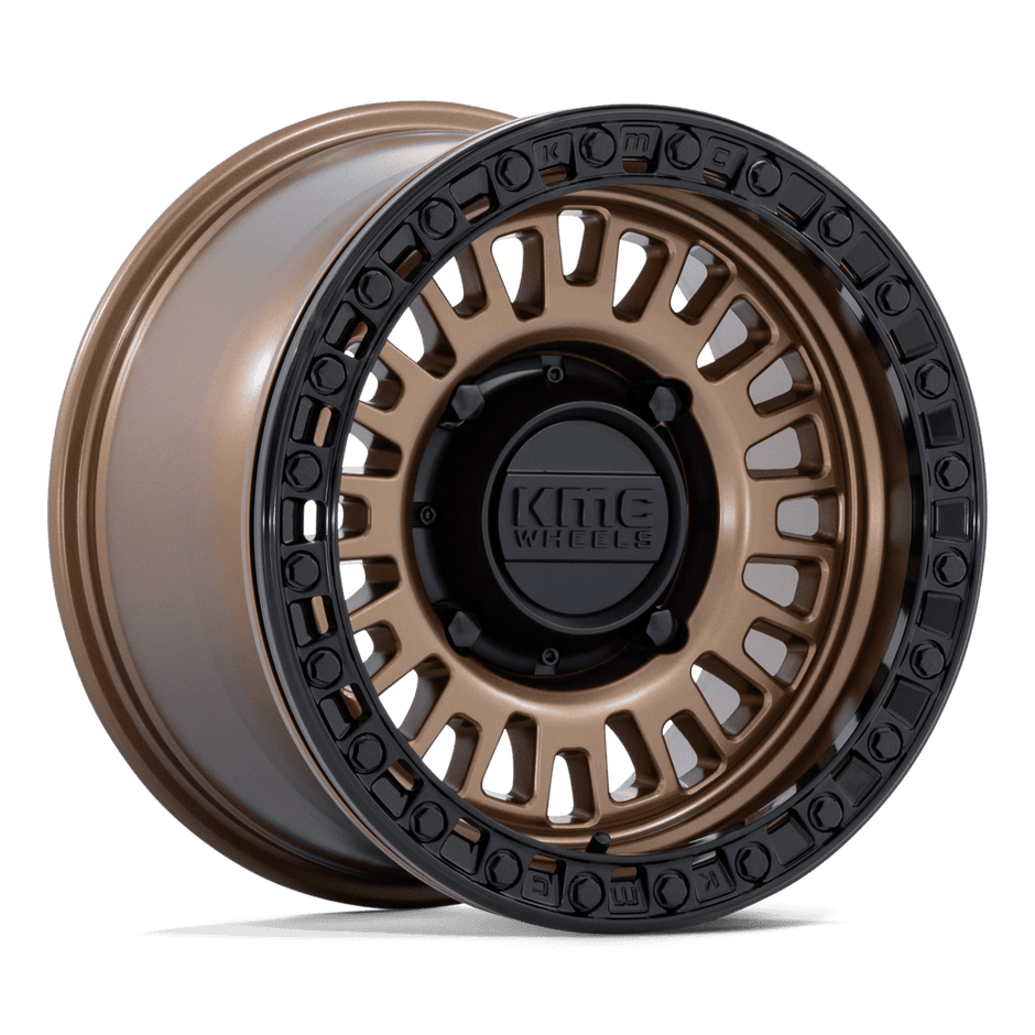 KMC Powersports KS242 Aztec UTV Beadlock 15x10 4x137 M-BRNZ BLK-RG - KS242ZB15104800