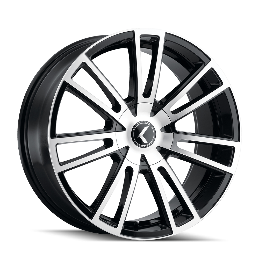 Kraze Spectra 183 Gloss Black Machined 22x8.5 5-114.3/5-120 38mm 74.1mm - KR183-22804BM38