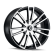 KRAZE SPECTRA 183 GLOSS BLACK/MACHINED 20X8.5 5-112/5-120 38MM 74.1MM