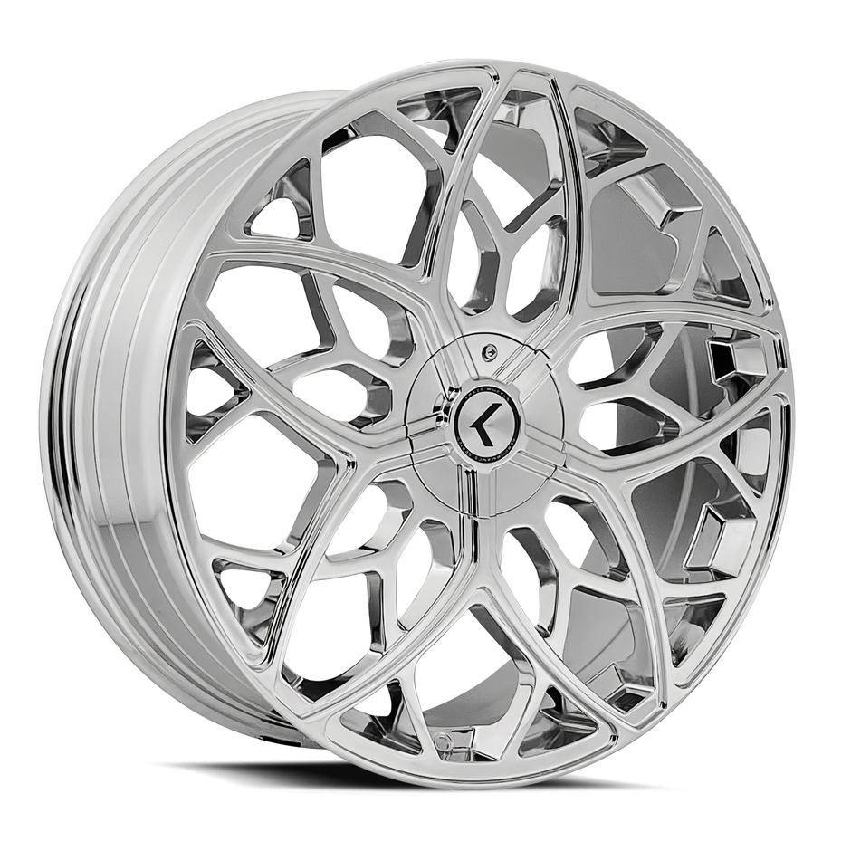 KRAZE RICOCHET KR184 CHROME 22X8.5 5-115/5-120 38MM 74.1MM