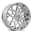 KRAZE RICOCHET KR184 CHROME 22X8.5 5-115/5-120 38MM 74.1MM
