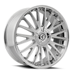 KRAZE DOUBLE DOWN KR185 CHROME 20X8.5 5-108/5-114.3 38MM 73MM