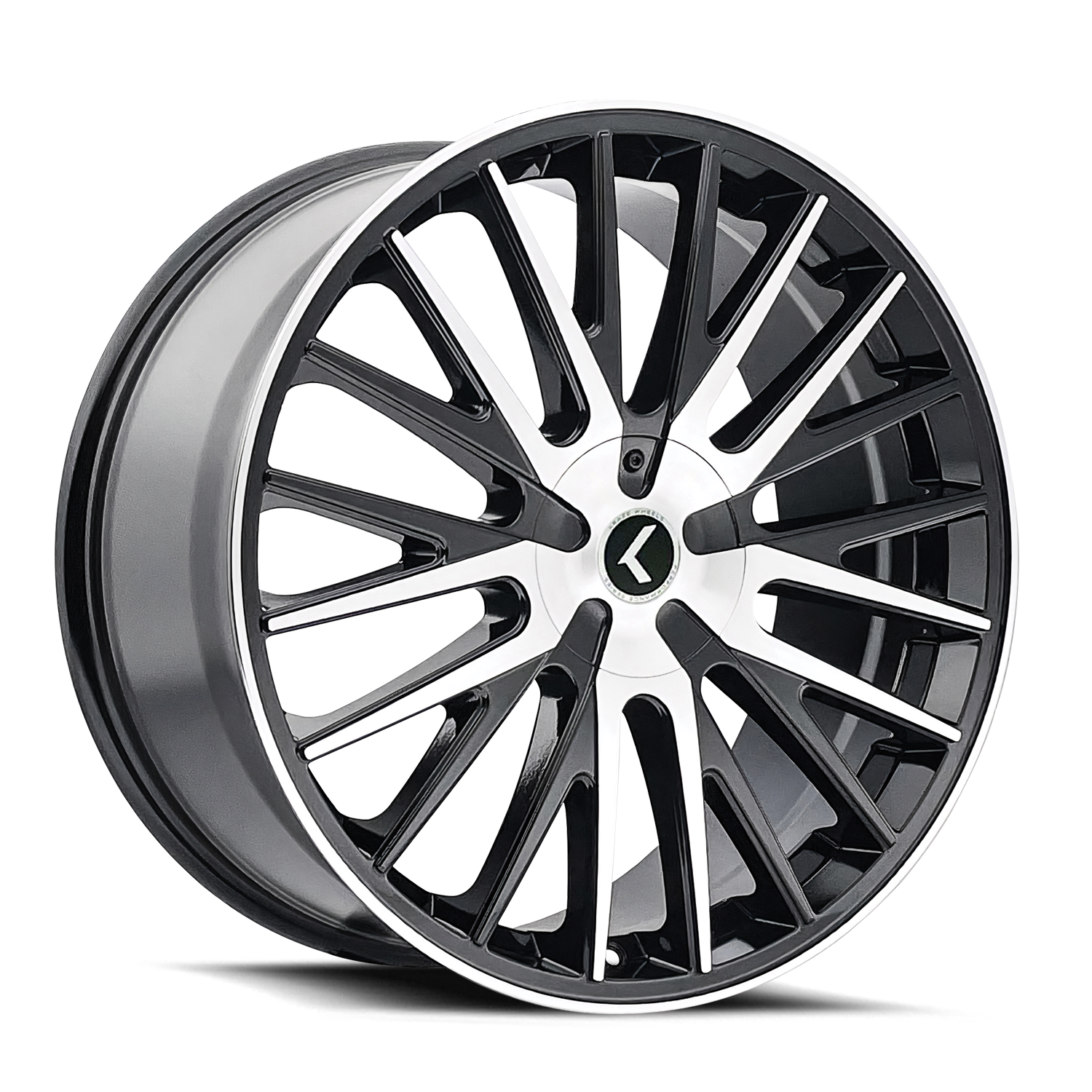 KRAZE DOUBLE DOWN KR185 BLACK MACHINED 22X8.5 5-108/5-114.3 38MM 73MM
