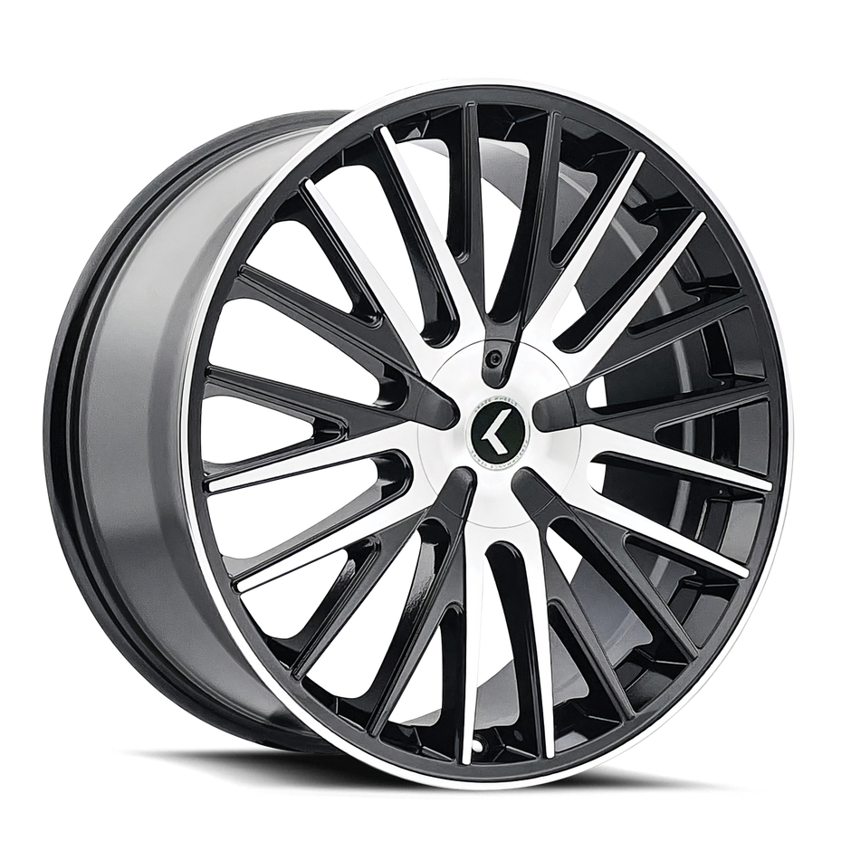 KRAZE DOUBLE DOWN KR185 BLACK MACHINED 22X8.5 5-100/5-114.3 38MM 73MM