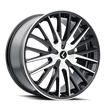 KRAZE DOUBLE DOWN KR185 BLACK MACHINED 22X8.5 5-112/5-114.3 38MM 73MM